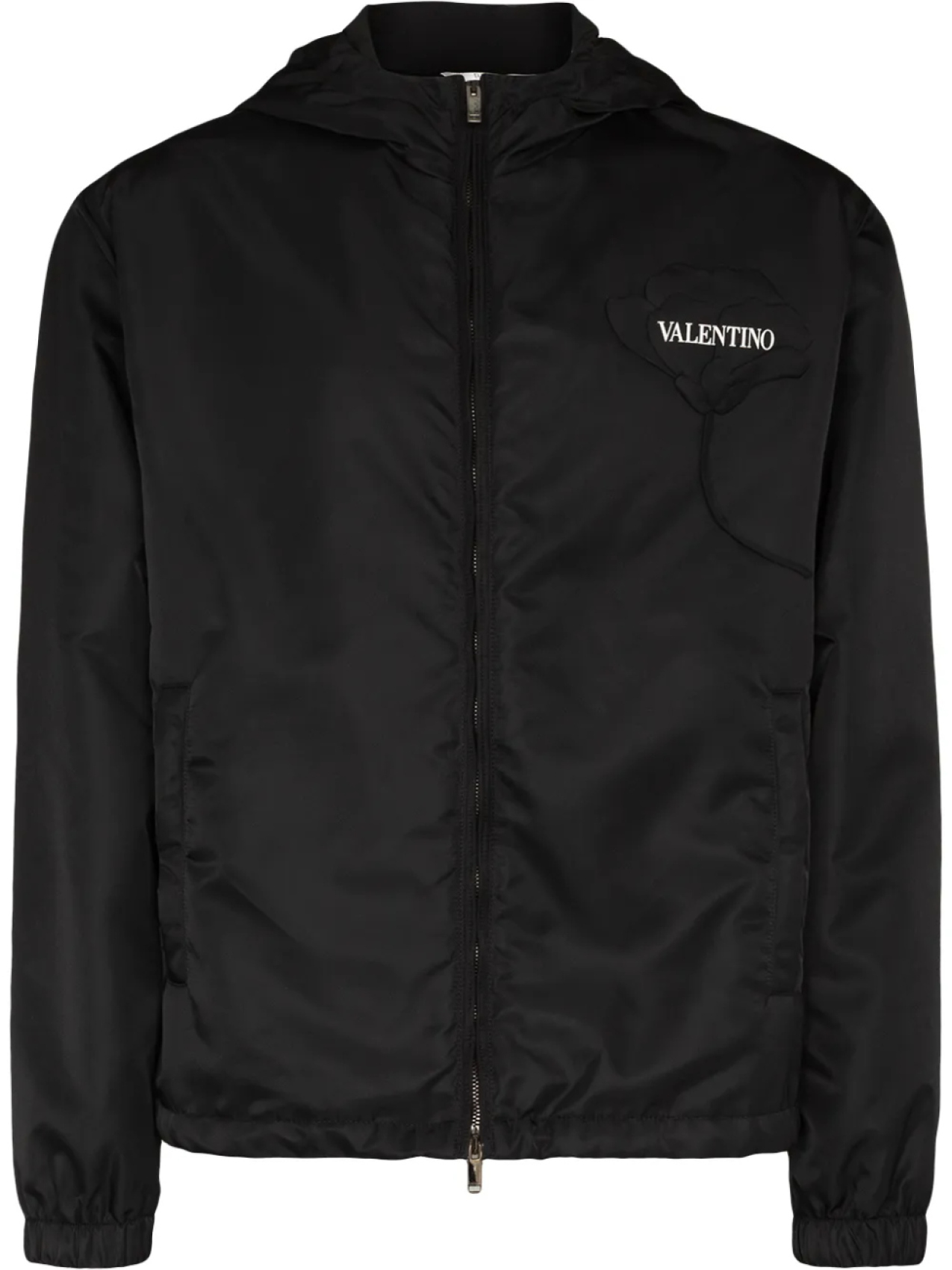 

Valentino Garavani ветровка Men's Garden с цветочной вышивкой, черный