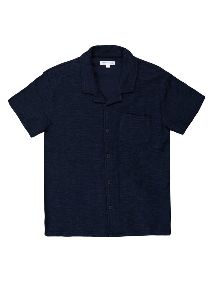 

Рубашка Slub Terry Camp Vintage Summer, темно-синий