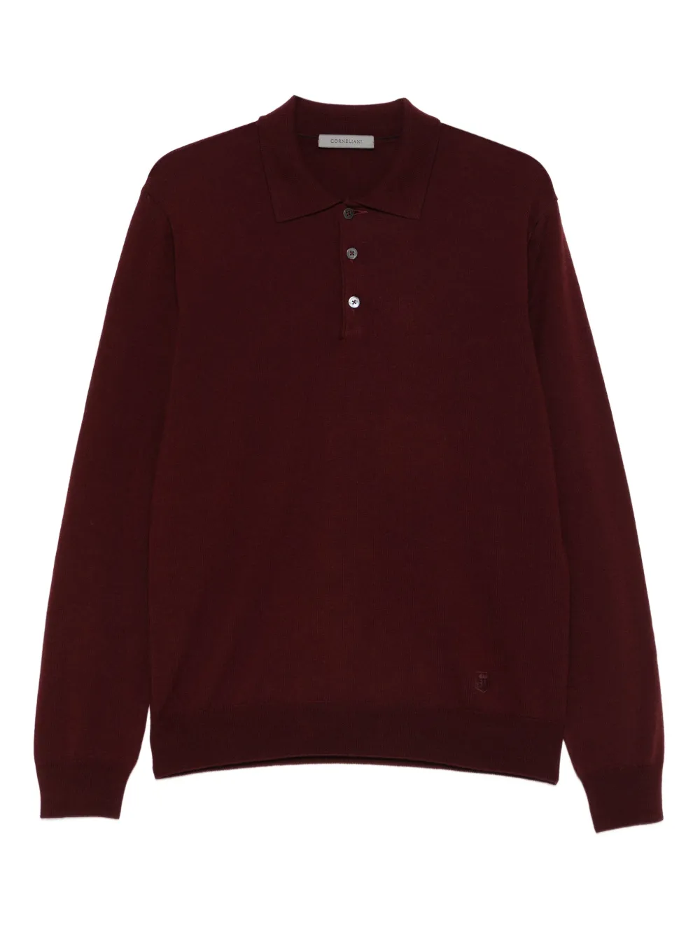 

Рубашка поло с длинными рукавами Corneliani, красный