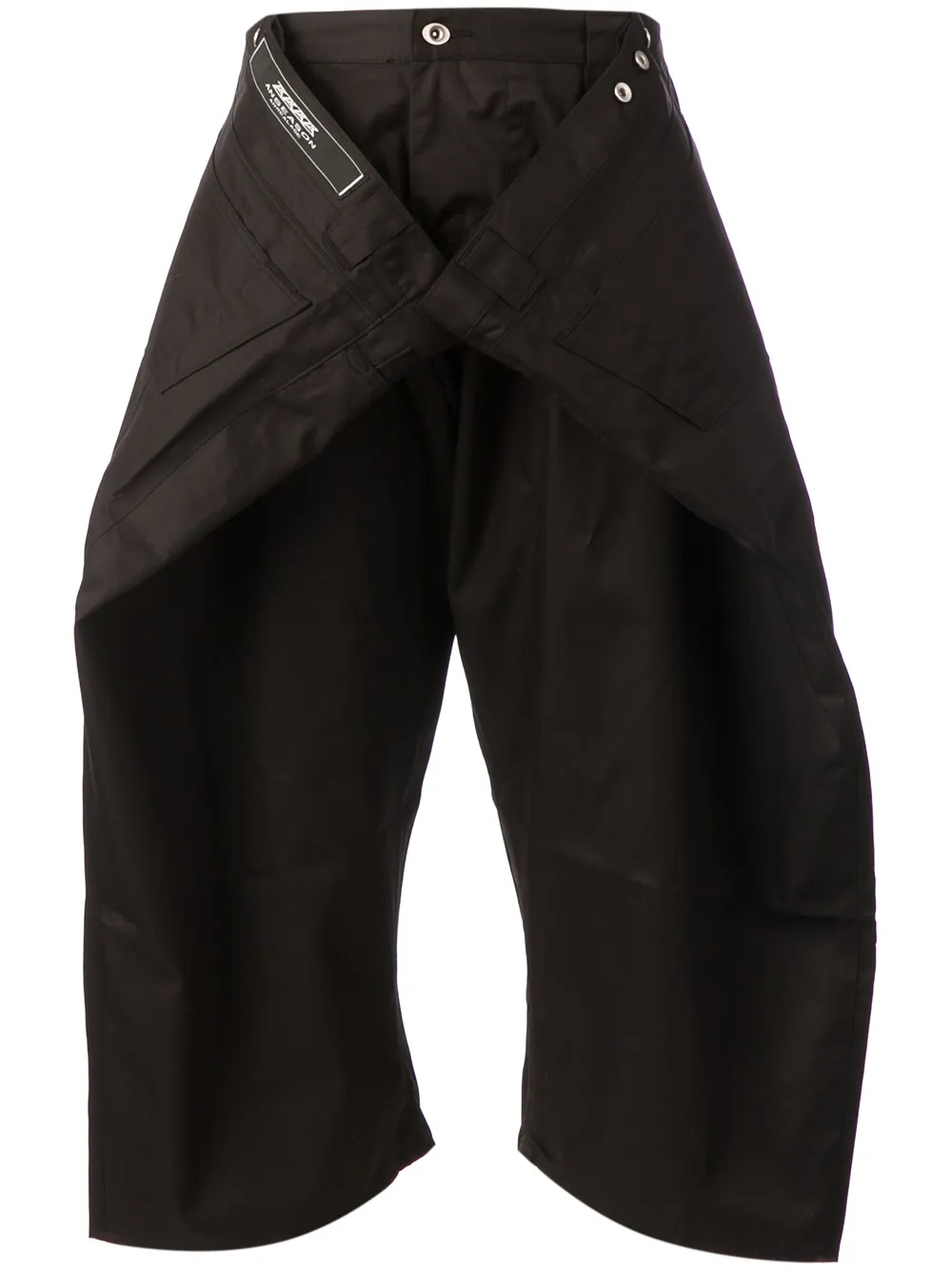 

Широкие брюки с декоративными складками спереди Anrealage, черный