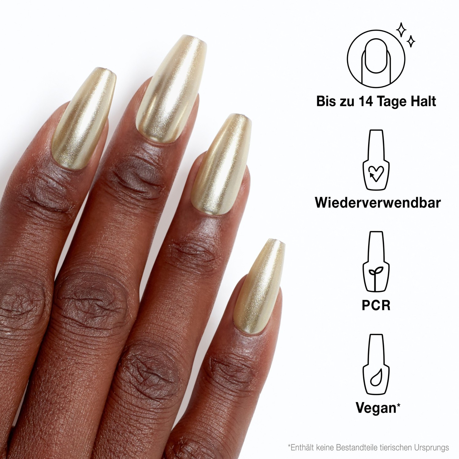 Искусственные ногти xpress/on press-on nägel Opi, break the gold, количество 1 шт. — фото 4
