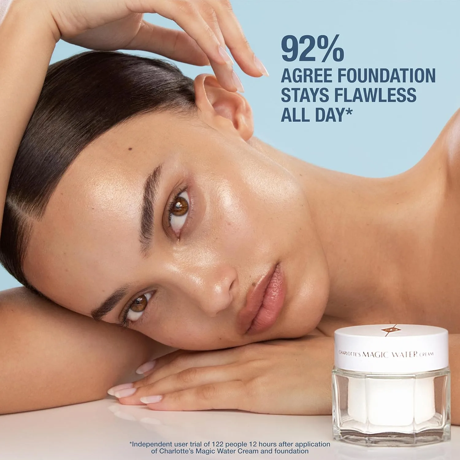 Тоник Charlotte Tilbury — Magic Water Face Cream - легкий увлажняющий -гель для чувствительной кожи с ниацинамидом, 50 мл — фото 4