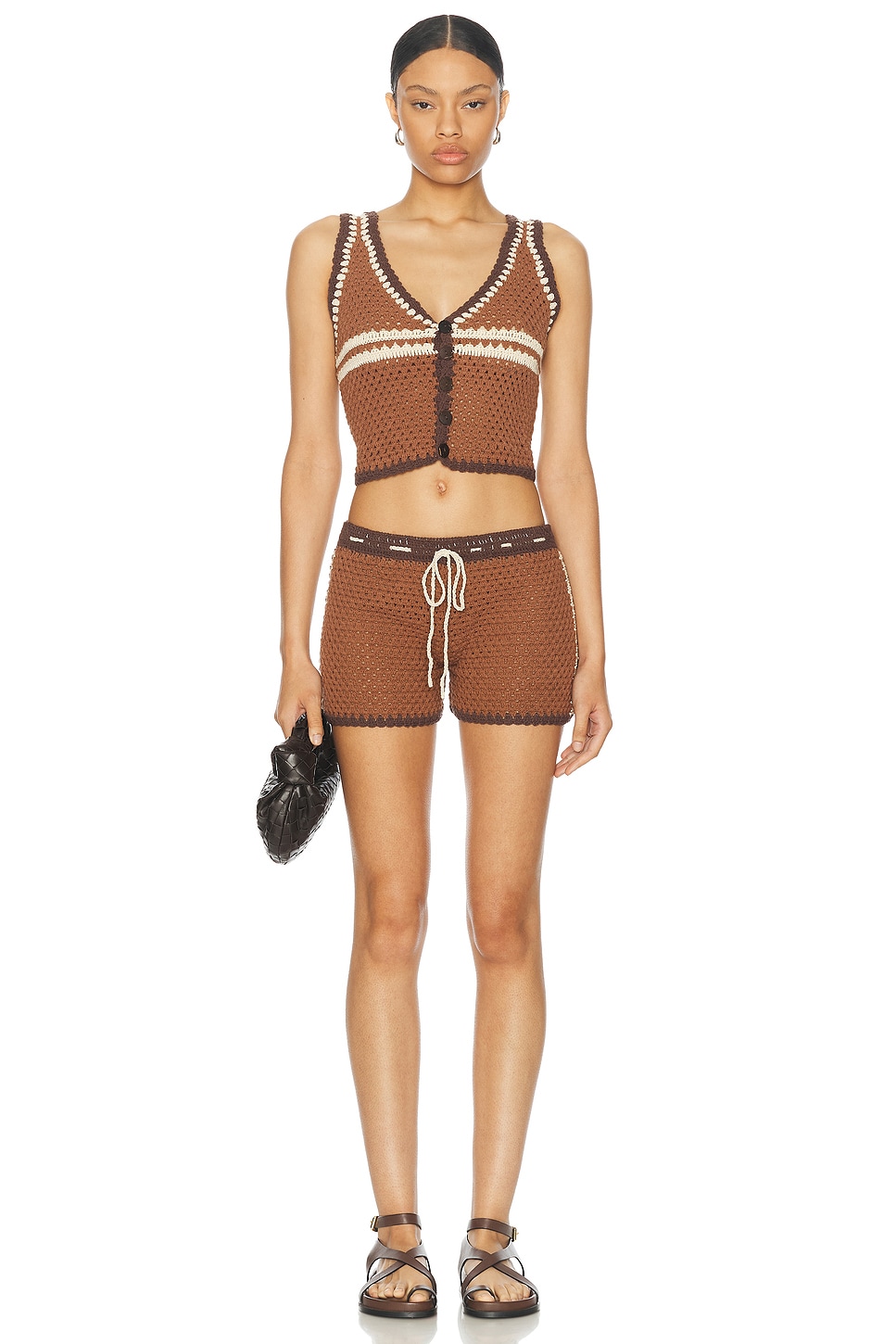 

Комплект жилета и шорт Akoia Swim, Brown