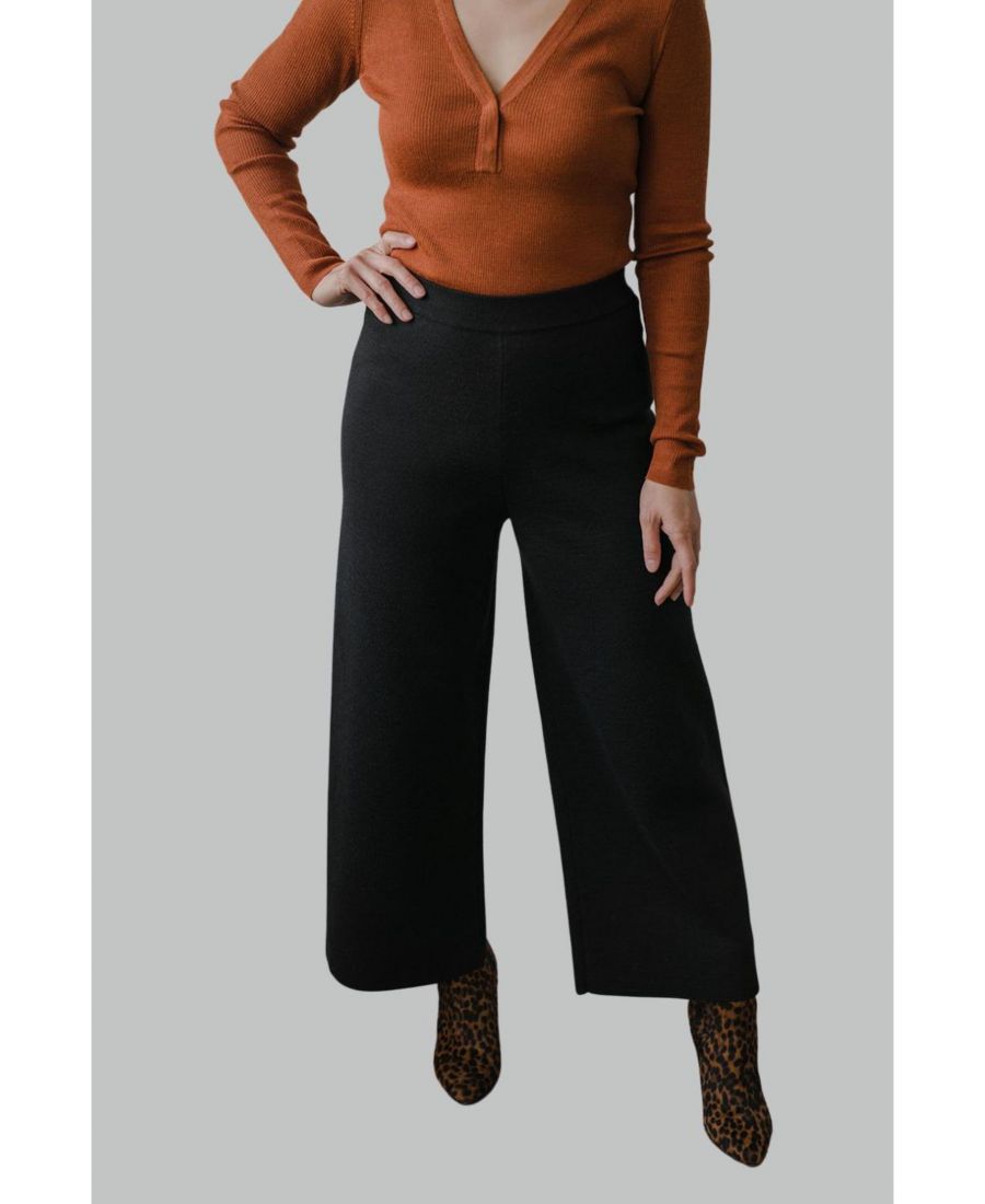 

Женские клетчатые трикотажные брюки Zoe SSKEIN, Black