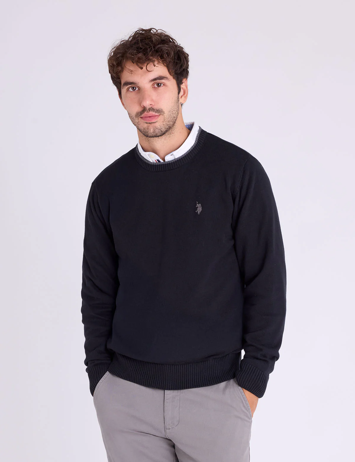 

Свитер U.S. Polo Assn Solid Crew Neck, черный