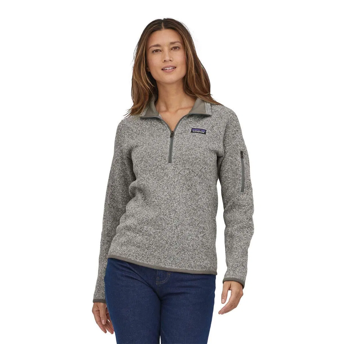 Флисовый джемпер с четвертью молнией Better Sweater Patagonia, Birch White
