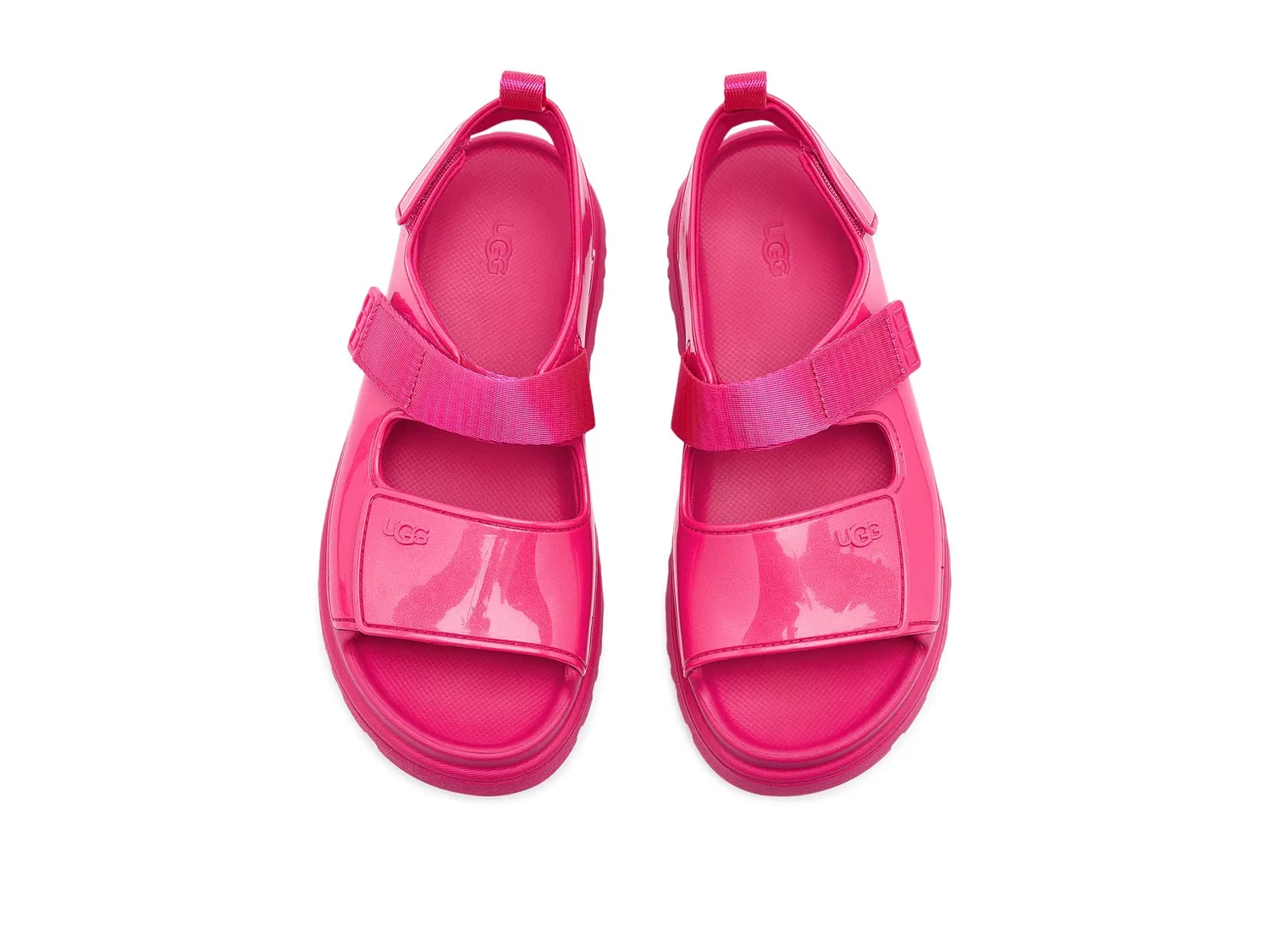 Сандалии Goldenglow Glossy Sparkles (для маленьких и больших детей) Ugg Kids, Deep Coral — фото 3
