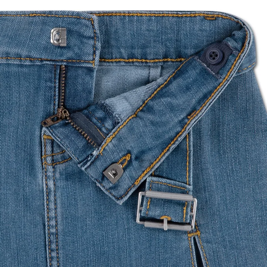 Детская юбка Levi's Kids из синей джинсовой ткани — фото 3