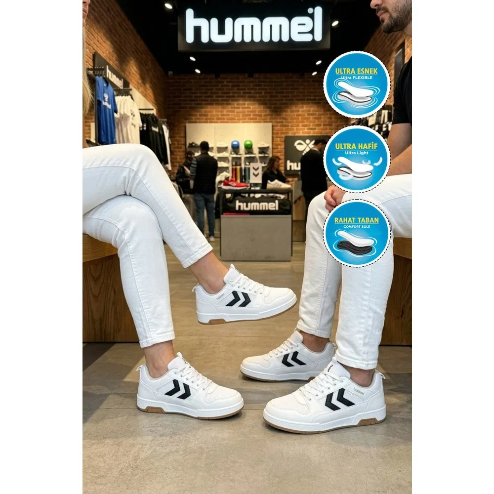 Детские спортивные кроссовки с шнуровкой White Black Hml Versay II Hummel