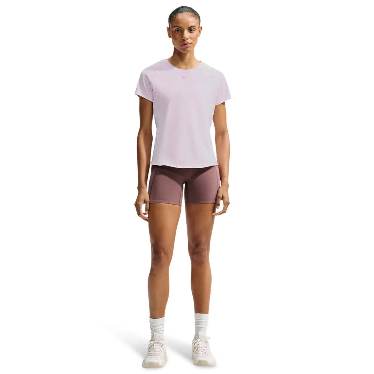 Женская футболка с коротким рукавом Nike Dri-FIT, Pink Rise Bleached Lilac — фото 4