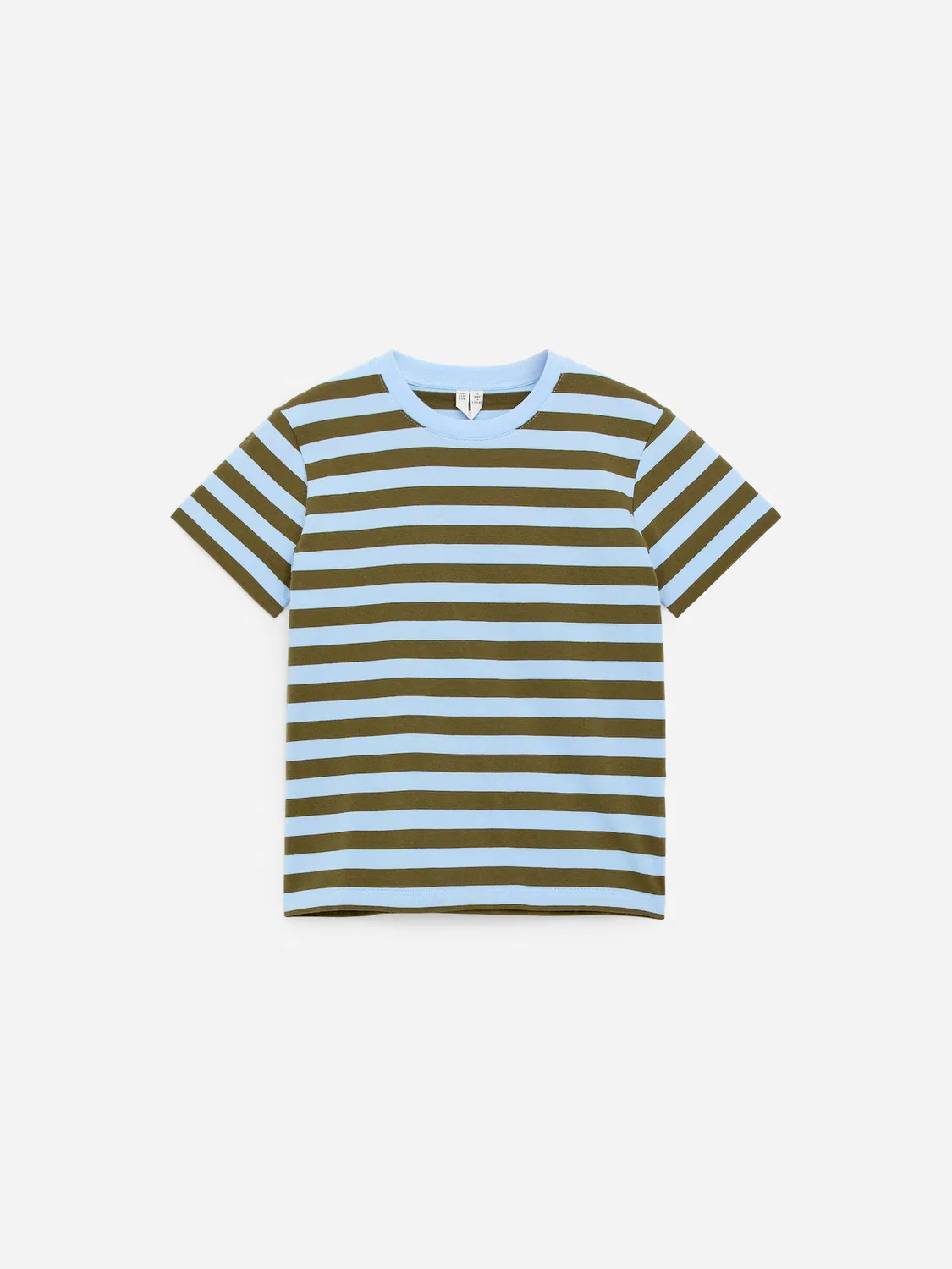 Футболка с круглым вырезом Arket, Blau/Khakigrün