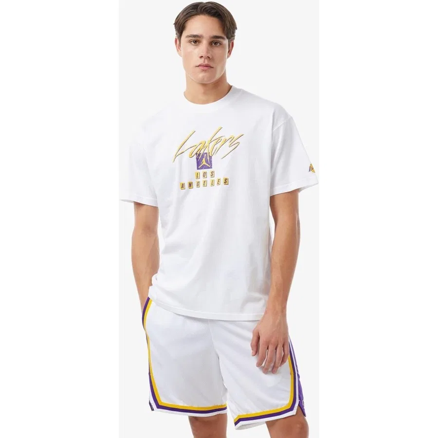 Футболка с графическим принтом Jordan Los Angeles Lakers Courtside Statement Edition Nike, Белый