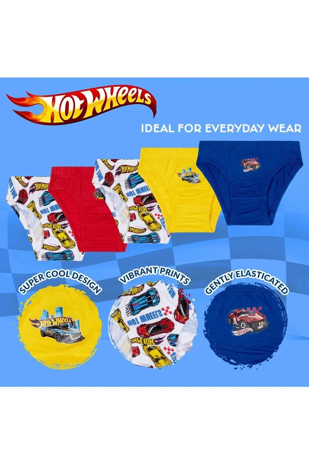 Трусы для мальчиков, набор из 5, Hot Wheels, Multi — фото 4
