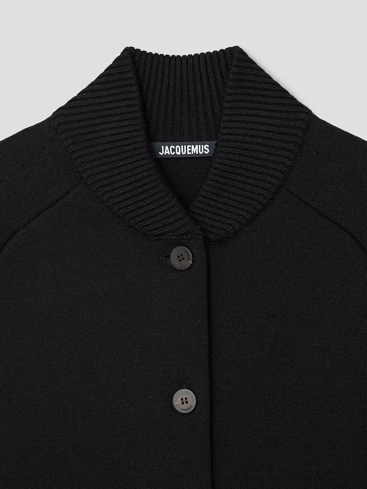 Кардиган вязаный оверсайз Le Cardigan Lavande JACQUEMUS, Black — фото 3