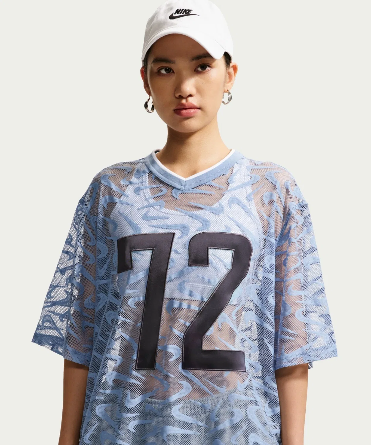 Женская джерси-куртка с кружевным принтом, модель Chill Woven Lace Jersey NIKE, Blue