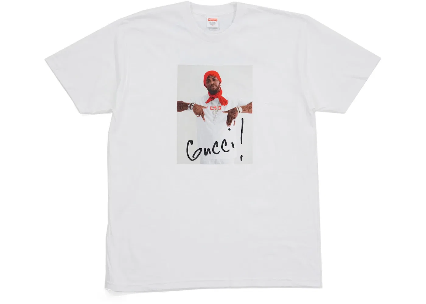 Мужская футболка с принтом Supreme Gucci Mane Tee, White