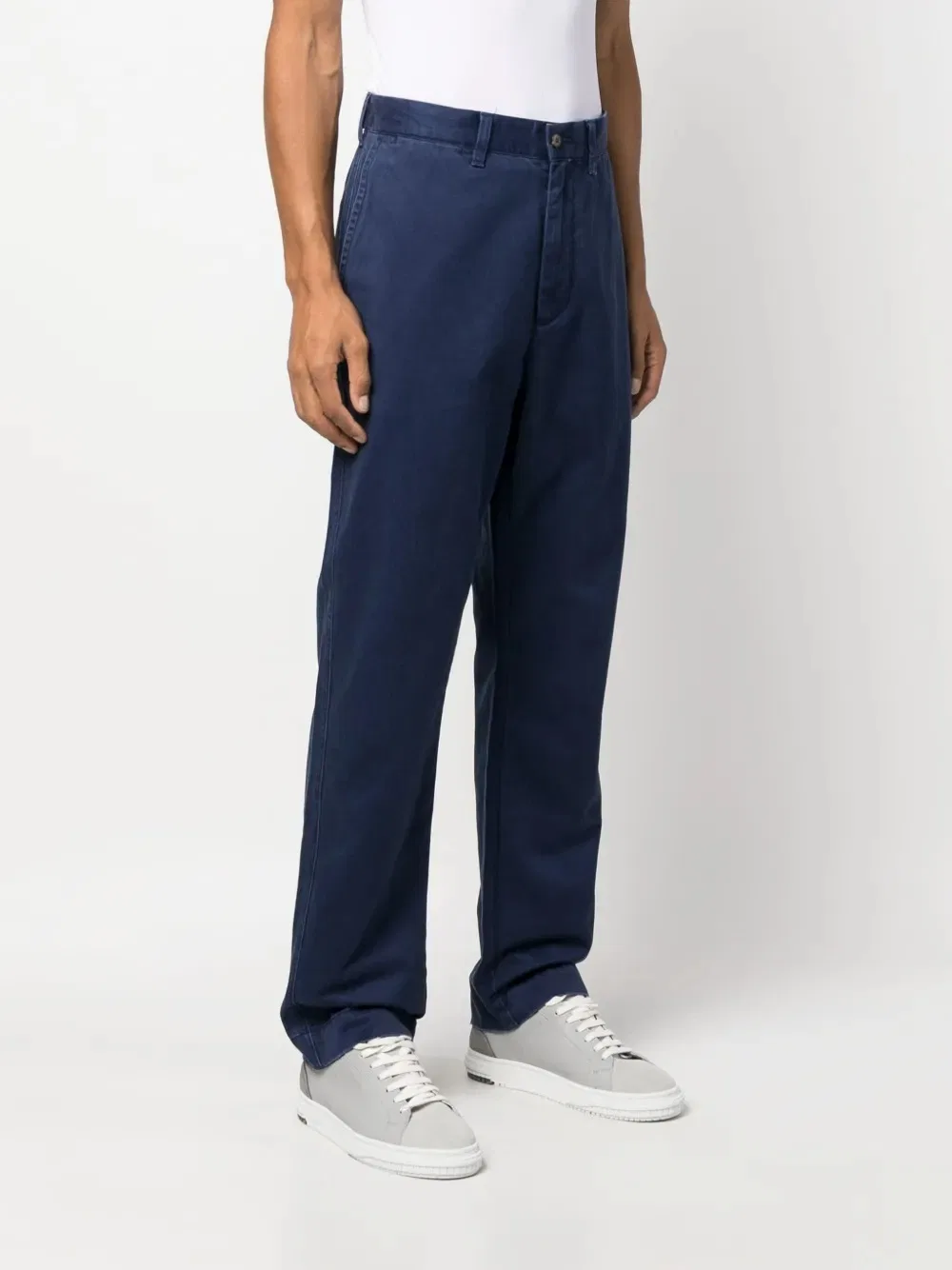 Брюки прямого кроя Straight-Leg Cotton Trousers Polo Ralph Lauren, Navy — фото 2