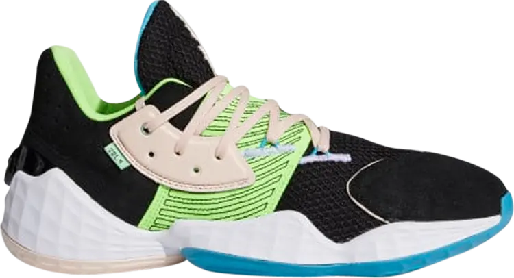

Кроссовки Adidas Harden Vol. 4 'Black Signal Green', черный