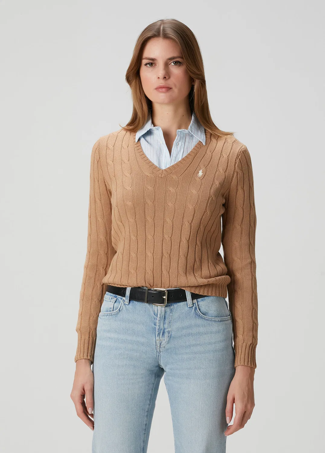 Свитер Polo Ralph Lauren, верблюжий — фото 3