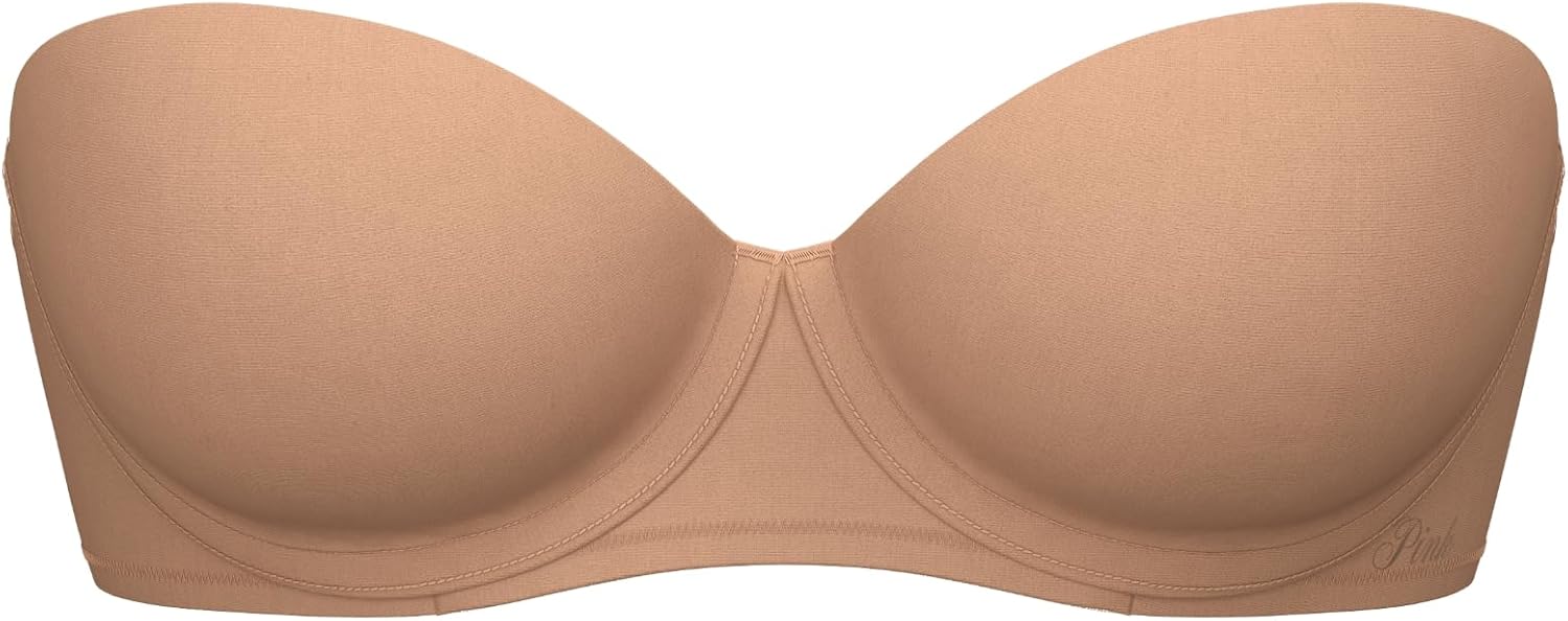 Victoria's Secret Женский бюстгальтер Pink Wear Everywhere Push Up Strapless, Бюстгальтеры для женщин (32A-38DD), New Look Praline — фото 3