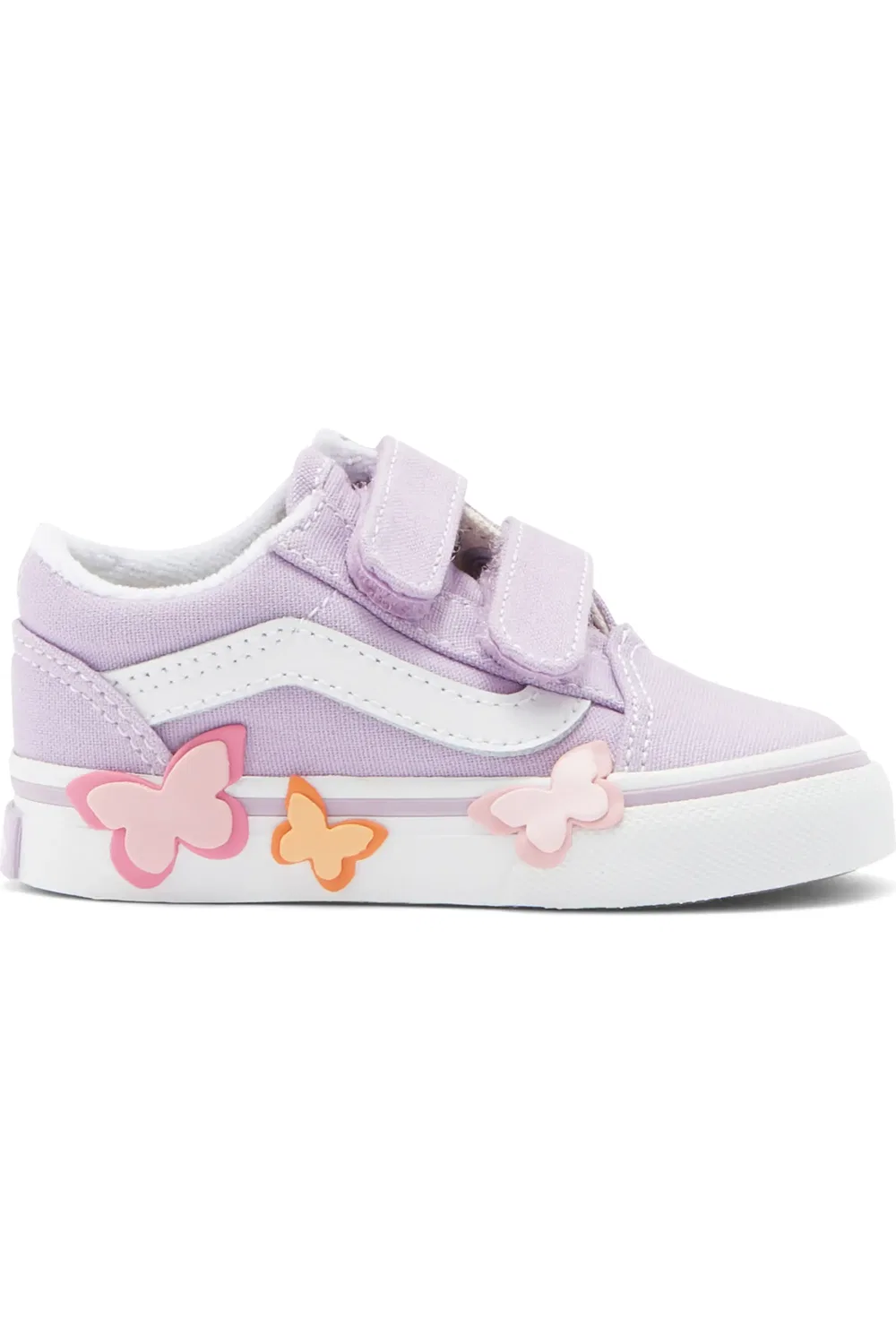 Кроссовки детские на липучках Old Skool V Vans, Soft Orchid — фото 3