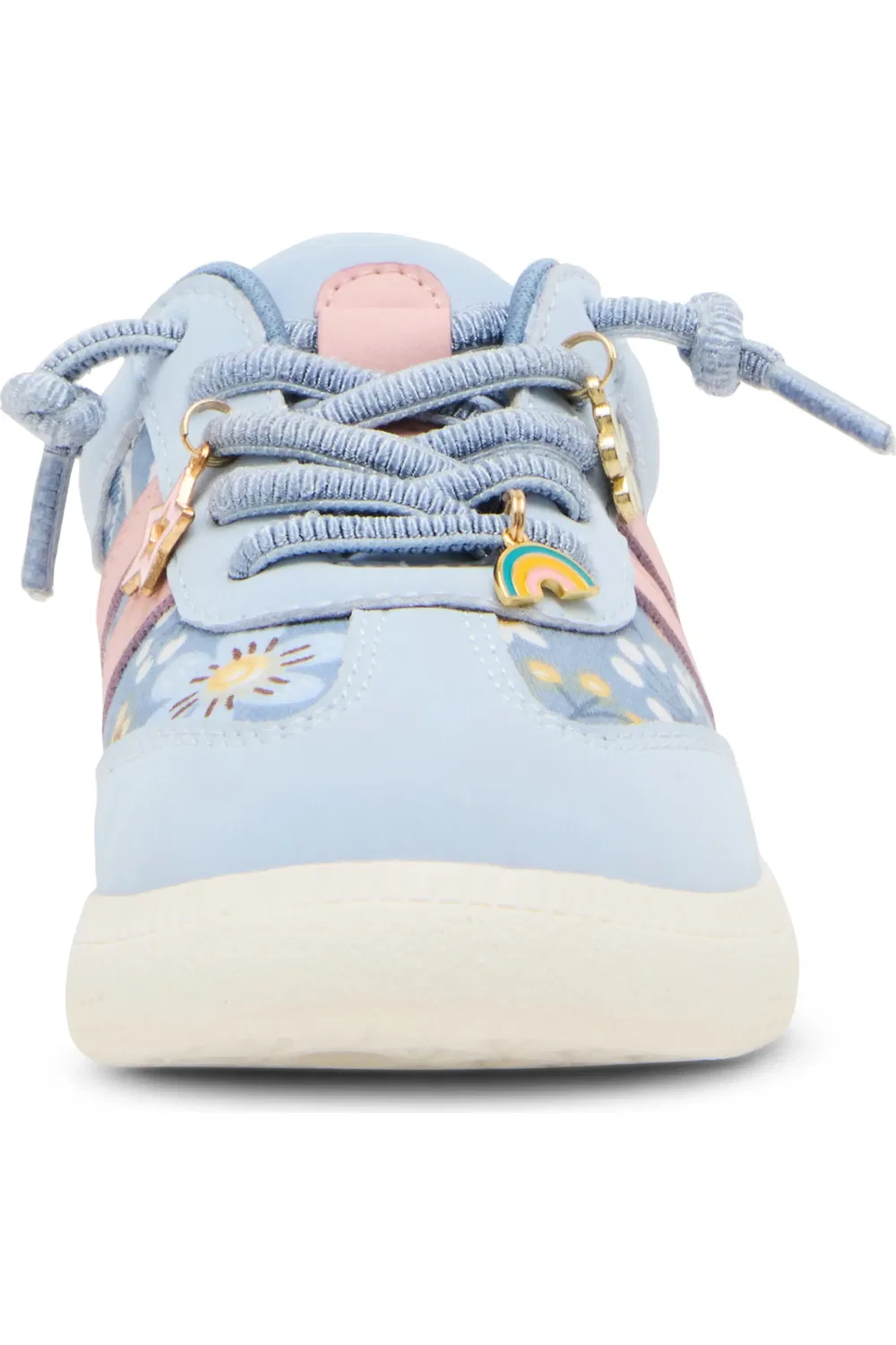 Кроссовки детские на шнуровке-резинке Verdict Steve Madden, Blue Floral — фото 3