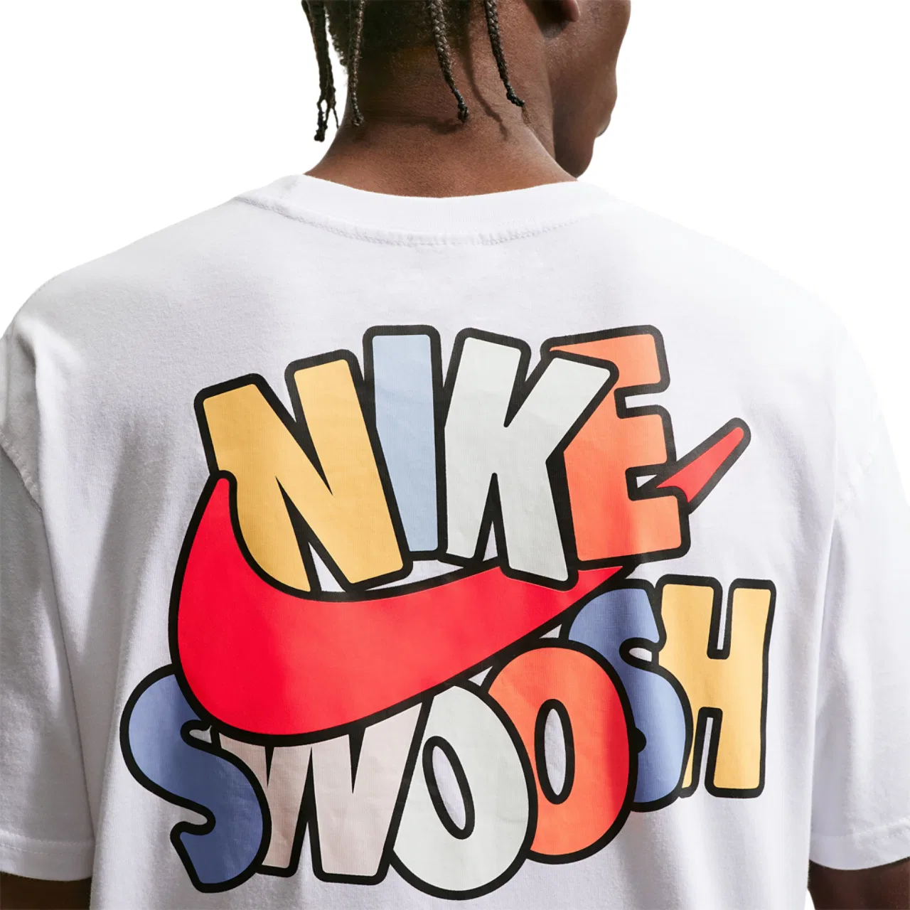 Футболка мужская NSW M90 Swoosh World Nike, цвет Multi/White — фото 2