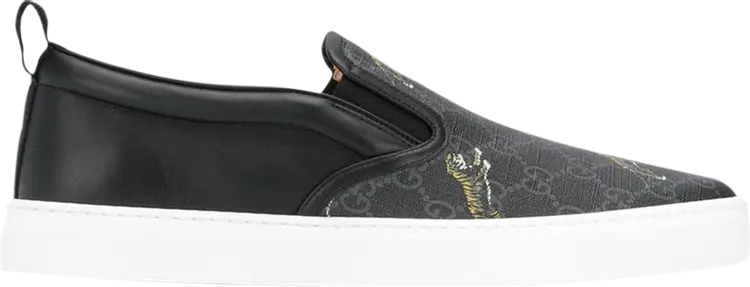 

Кроссовки Gucci GG Supreme Slip-On Tigers, черный