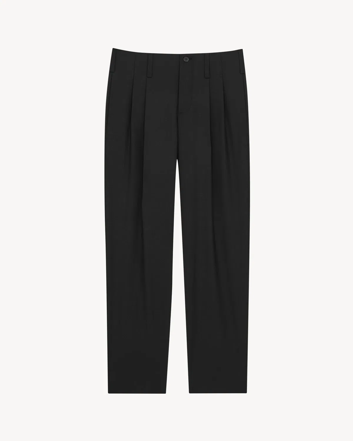 Брюки-чинос из шерсти SAINT LAURENT, черный