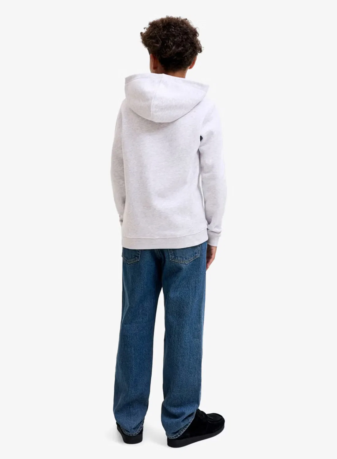 Худи с принтом Youth Jack & Jones Junior, белый меланж — фото 2