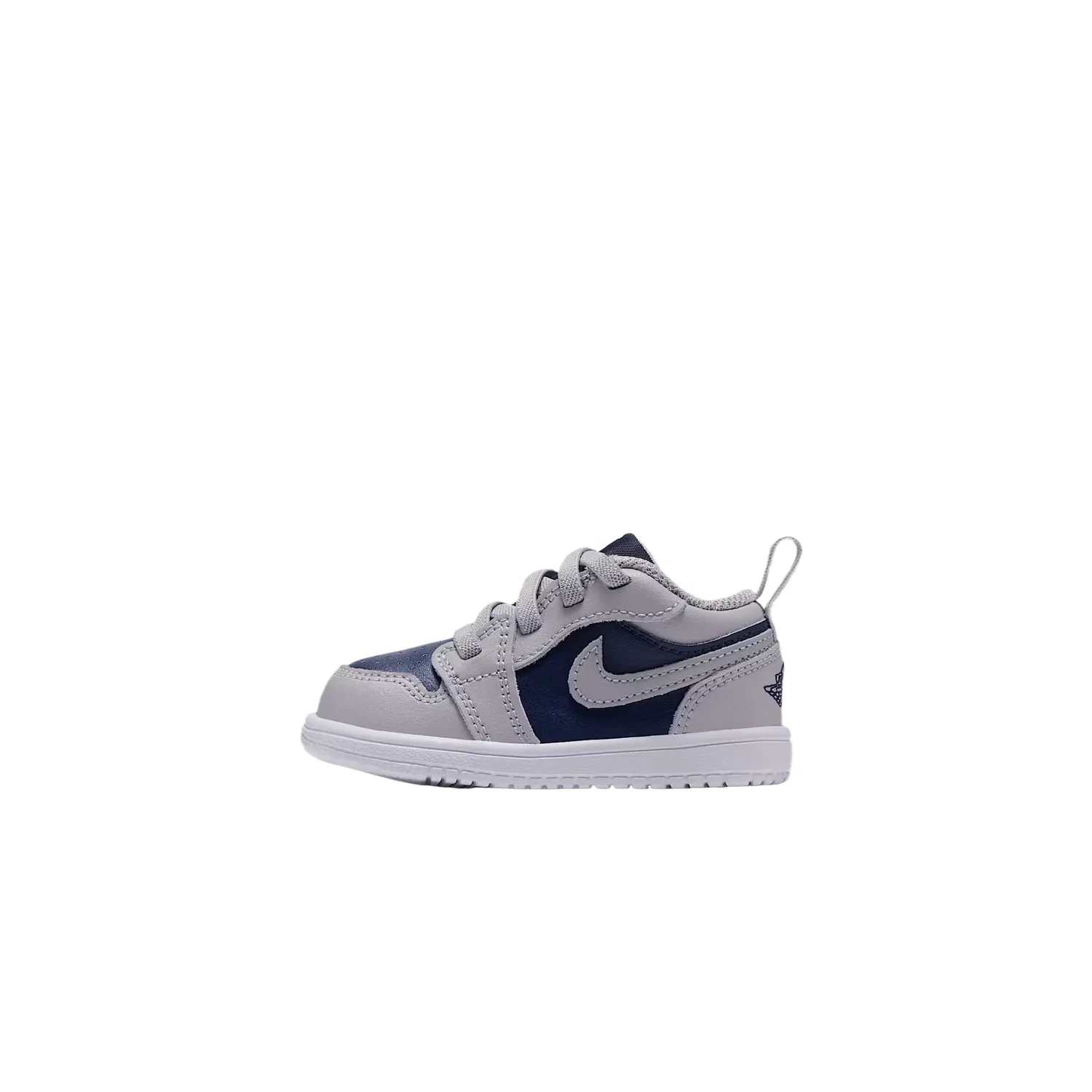 Детские кроссовки для мальчиков кожаные Jordan Air Jordan 1, Tech Gray/White/Collegiate Blue