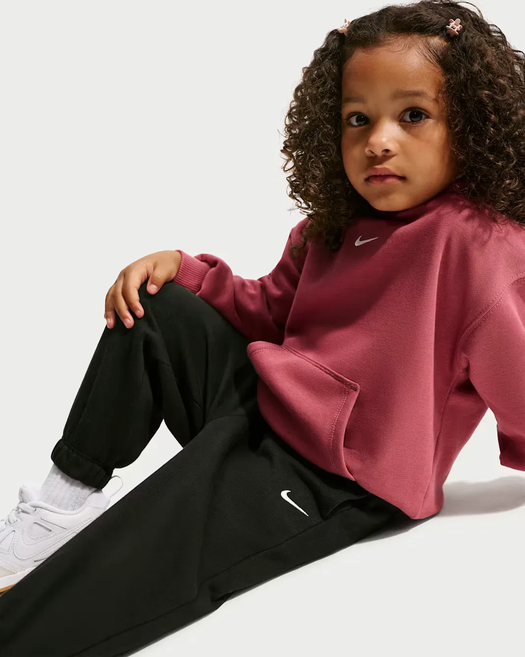 Свободные флисовые штаны для малышей Toddler Studio Nike Sportswear, Black — фото 4