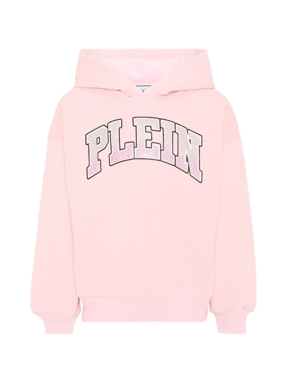 Худи с логотипом из страз Philipp Plein Junior, розовый