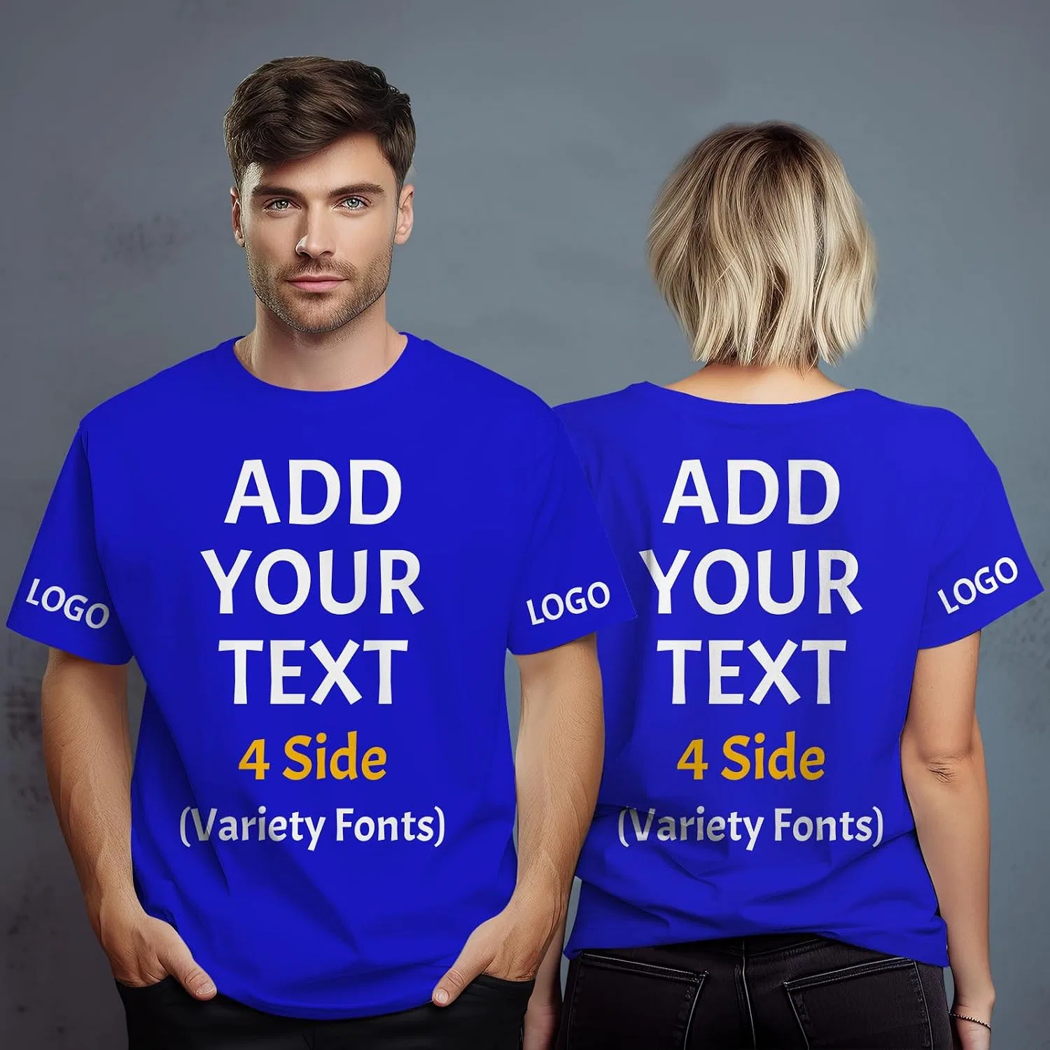 Футболка с кастомизацией, Regular Fit, Blue — фото 2
