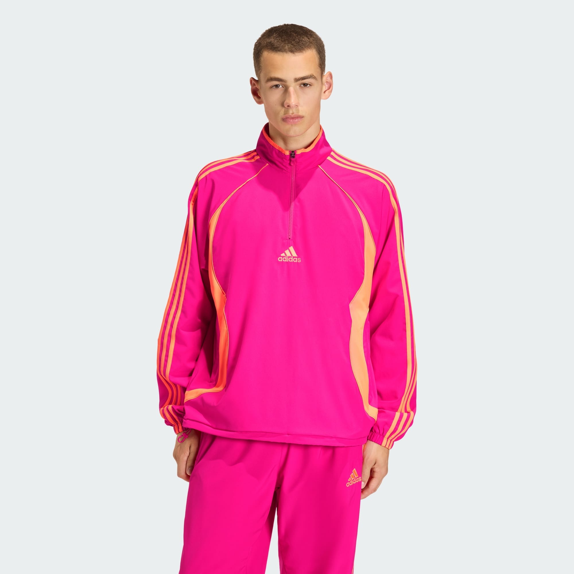 Спортивная куртка Adidas Teamgeist Half Zip Sweatshirt, розовый — фото 2