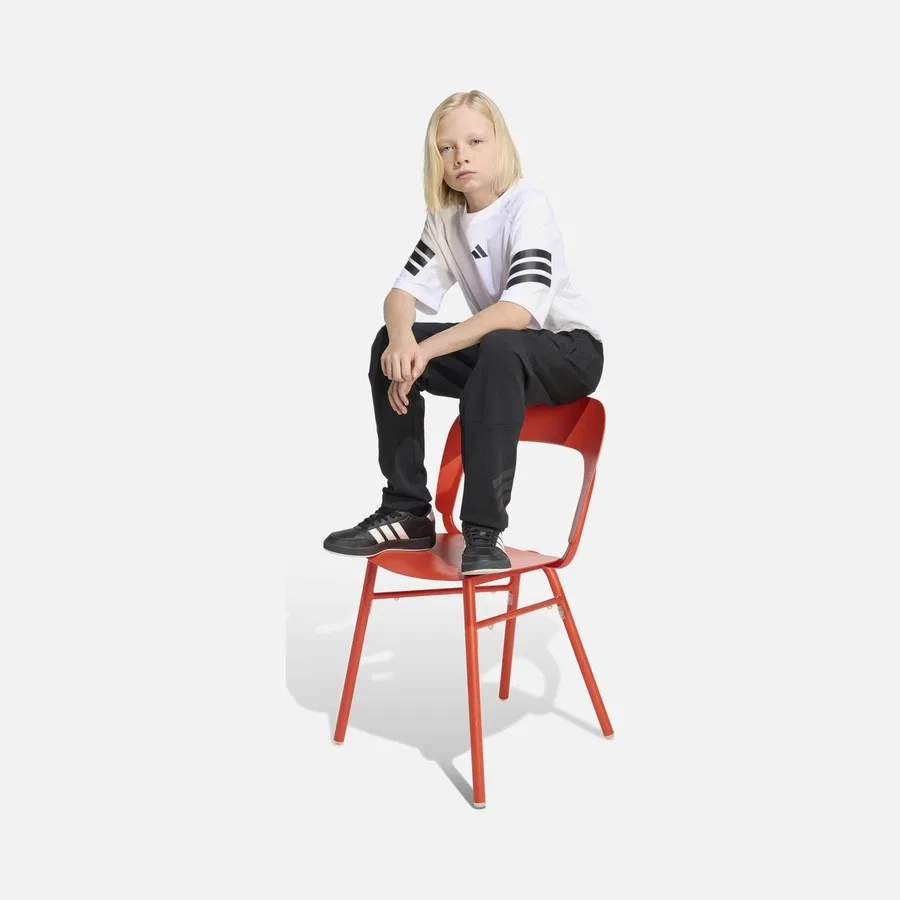 Детские спортивные штаны с манжетами Future Icons 3-Stripes Cuffed adidas, Черный — фото 4