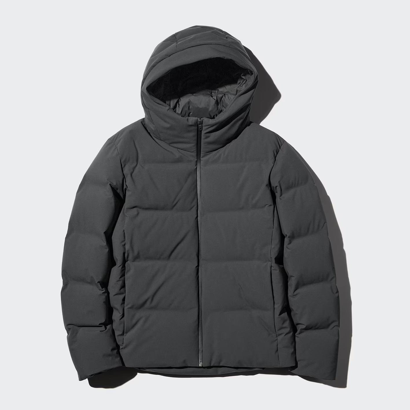 

Пуховая куртка Uniqlo с капюшоном, 08 темно-серый