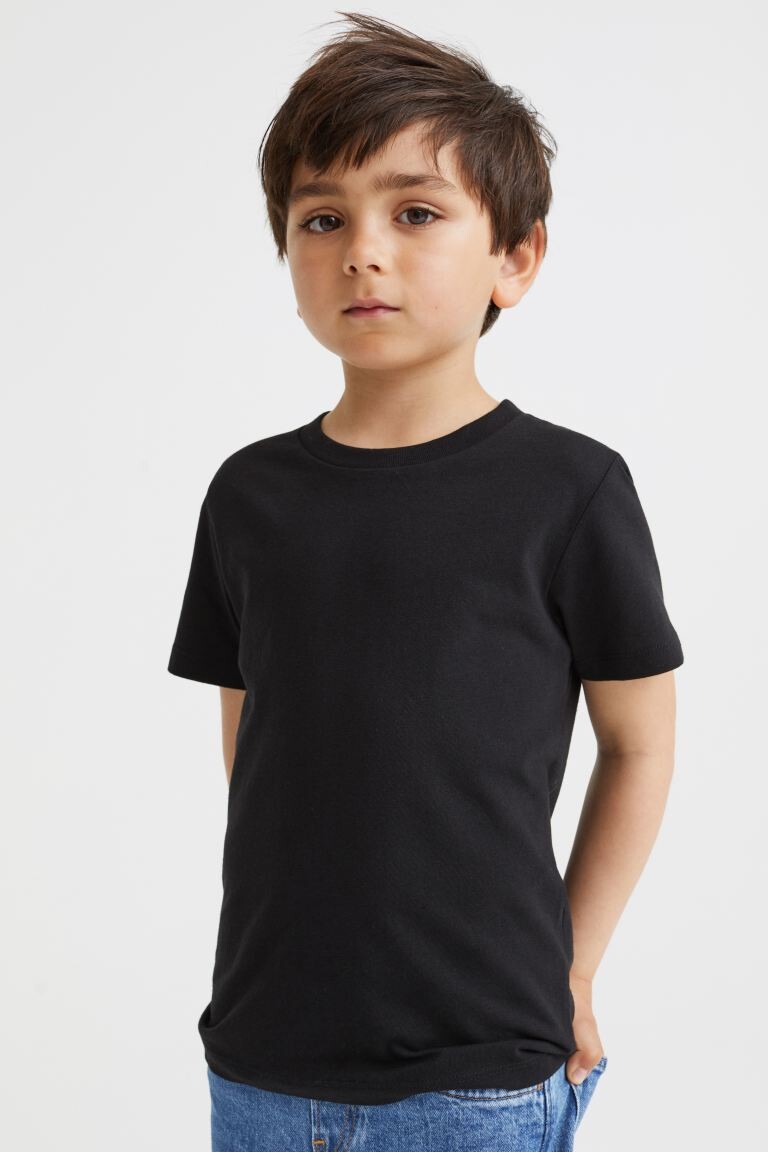 

Хлопковая футболка H&M, черный