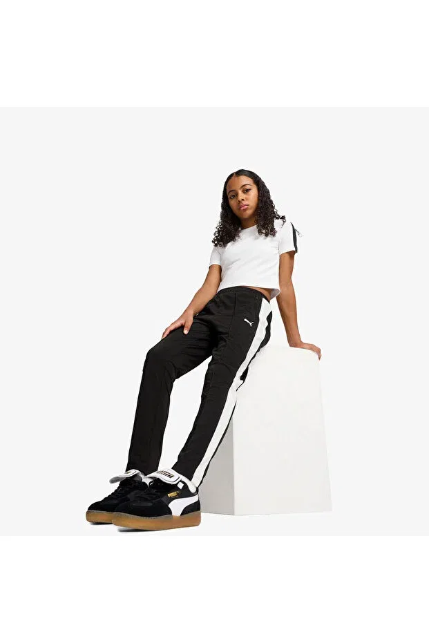 Детские спортивные штаны для девочек с принтом T7 Always On Slim Kids Puma, Black