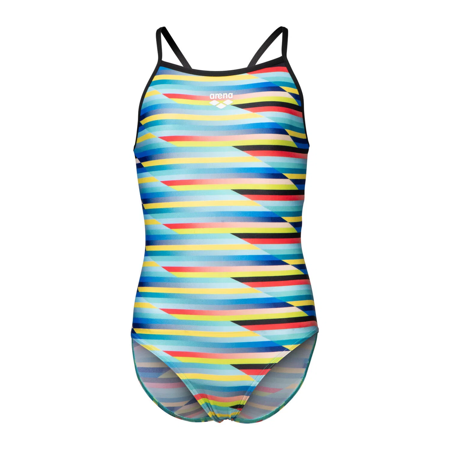 Детский слитный купальник для девочек Racing Stripe Ligh Arena, Schwarz
