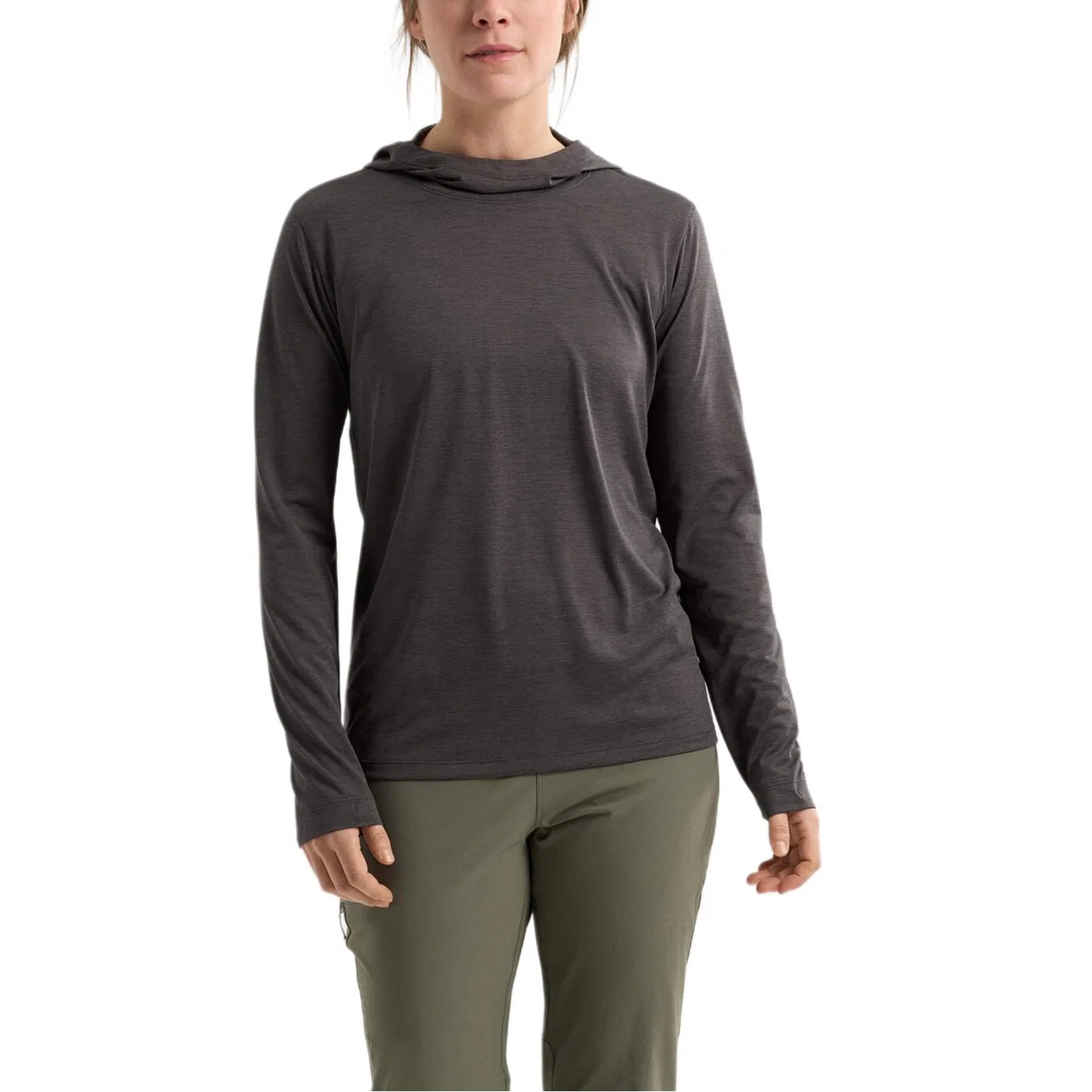 Женский свитшот Taema Arcteryx, Evening Mist Pink Gray/Alpine Rose Heather — фото 4