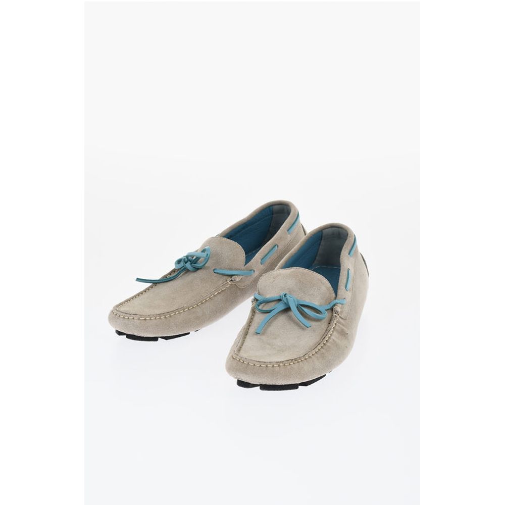 

Туфли ID Suede Boat Deck с контрастной отделкой Corneliani, бежевый