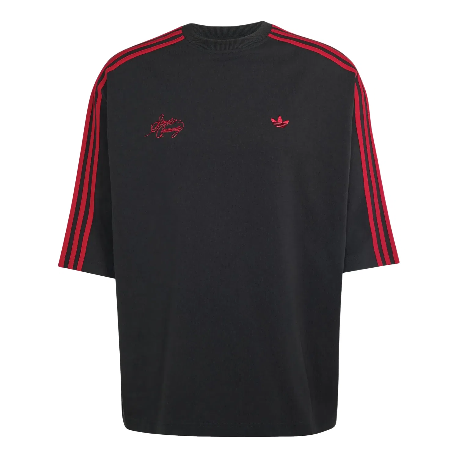 Мужская футболка T-Shirt Asia Sizing 'Black' adidas, черный