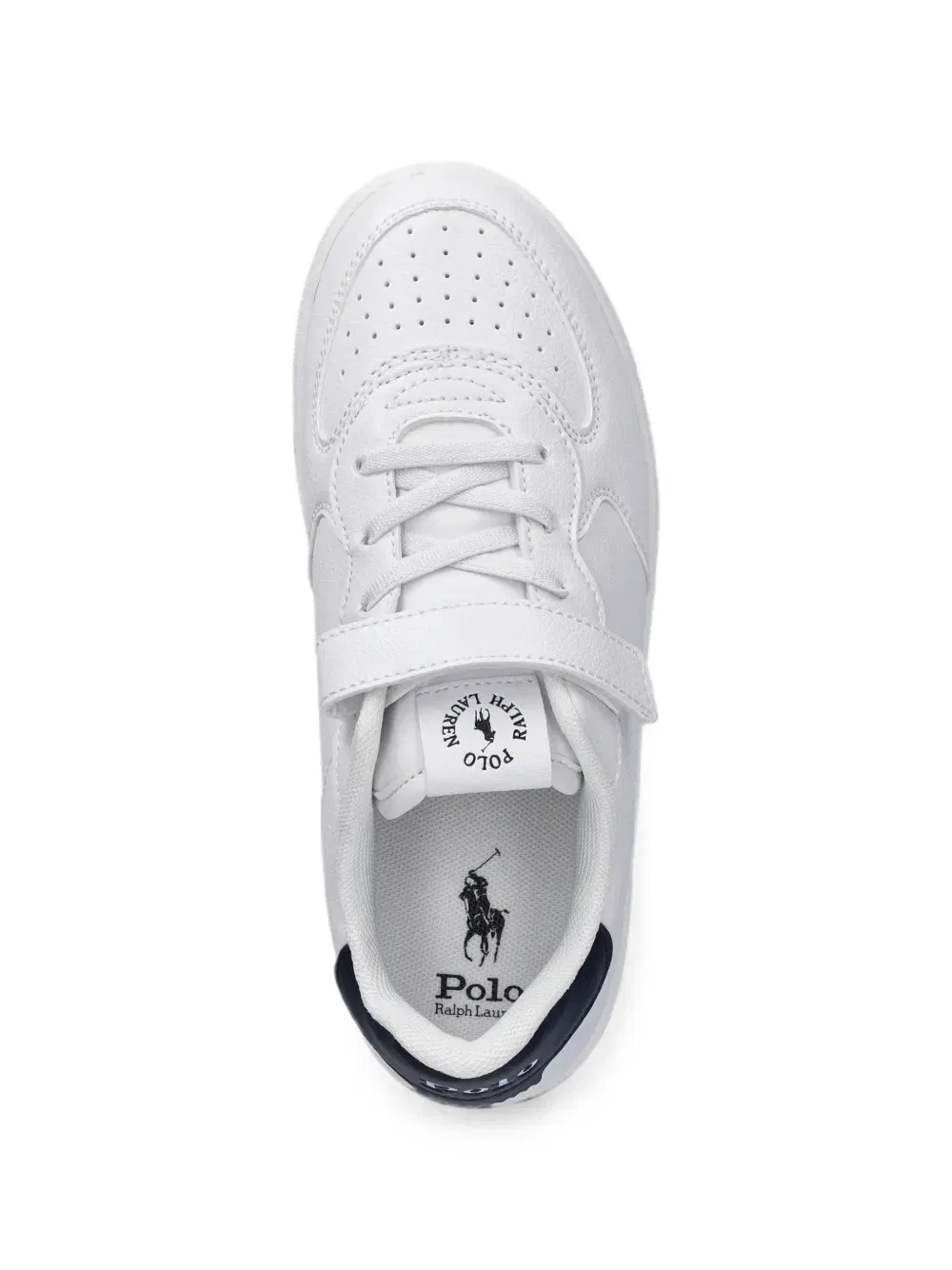 Кроссовки на липучках с вышитым логотипом Polo Ralph Lauren Kids, белый — фото 4