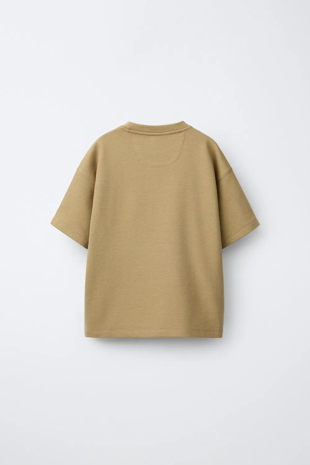 Футболка с нашивкой в виде османского пуфика ZARA, Tobacco — фото 2