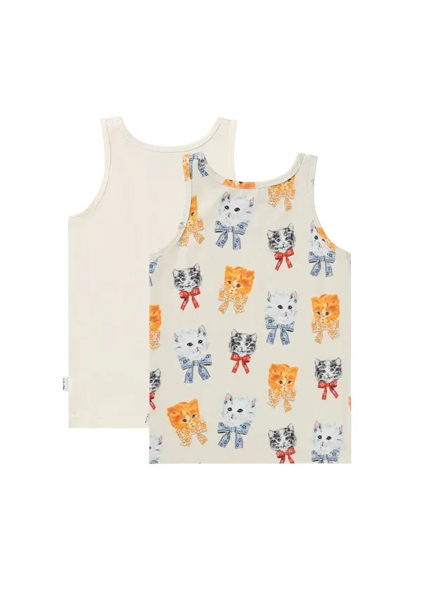 Майка с принтом Jeanie 2 pack, Molo, Retro Kittens — фото 2