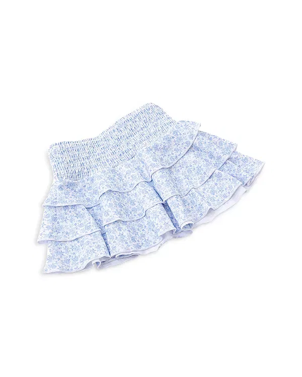Детская юбка для девочек с принтом Coastal Garden Smocked Skirt Shade Critters, синий — фото 2