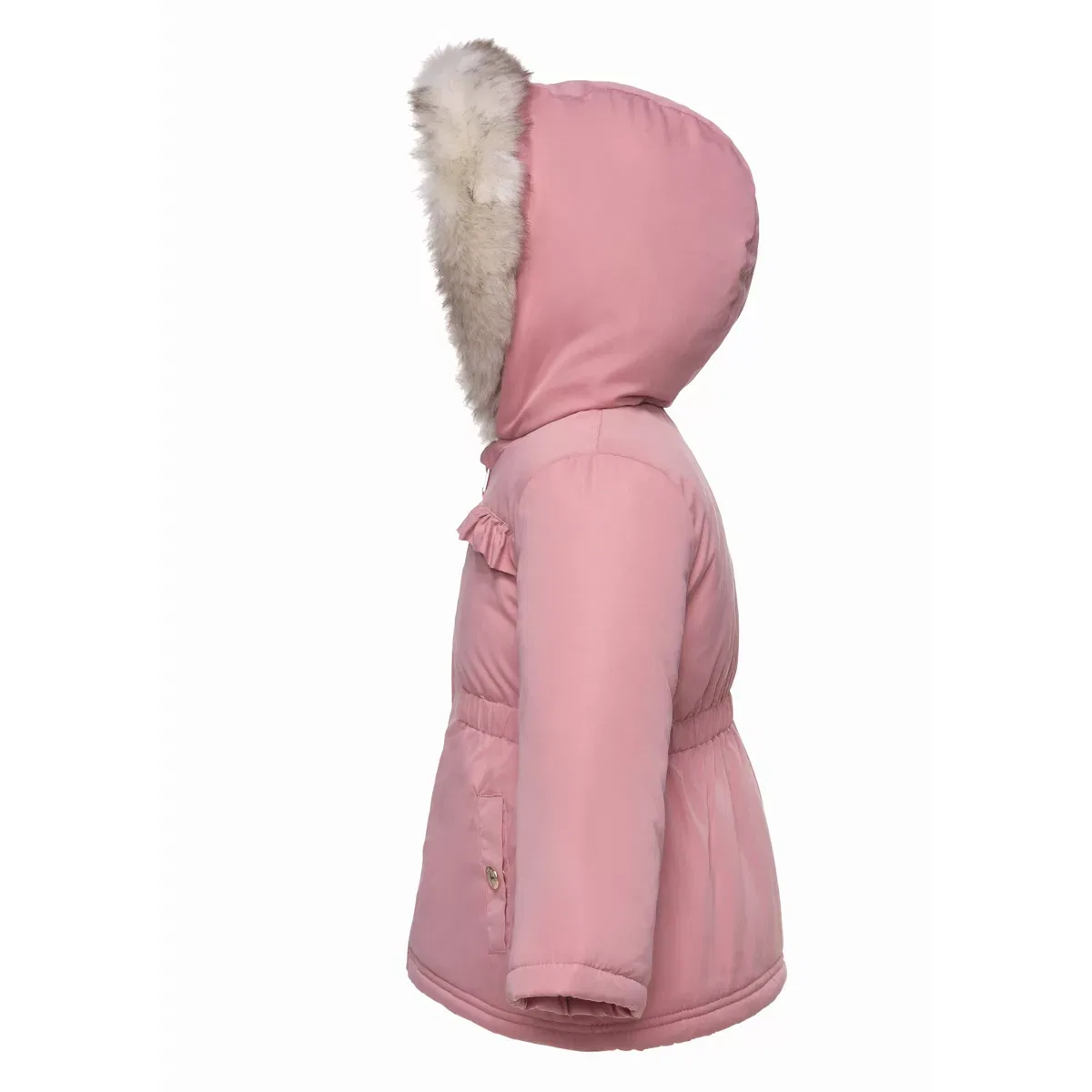 Детское пальто для девочек с флисовой подкладкой Rokka&Rolla, Rose Pink — фото 4