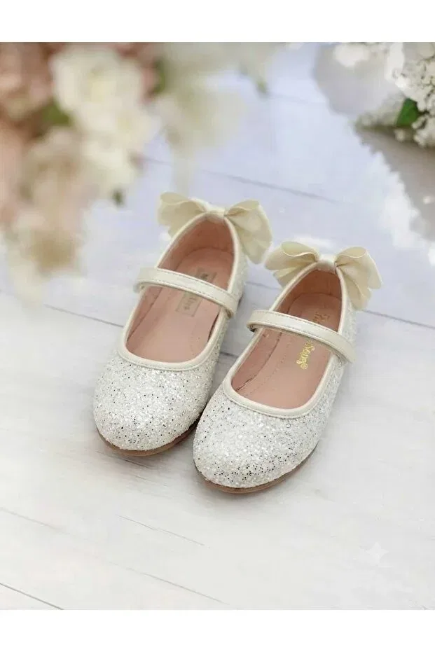 Детские балетки для девочек с бантом Pediashoes, Nude Color — фото 3