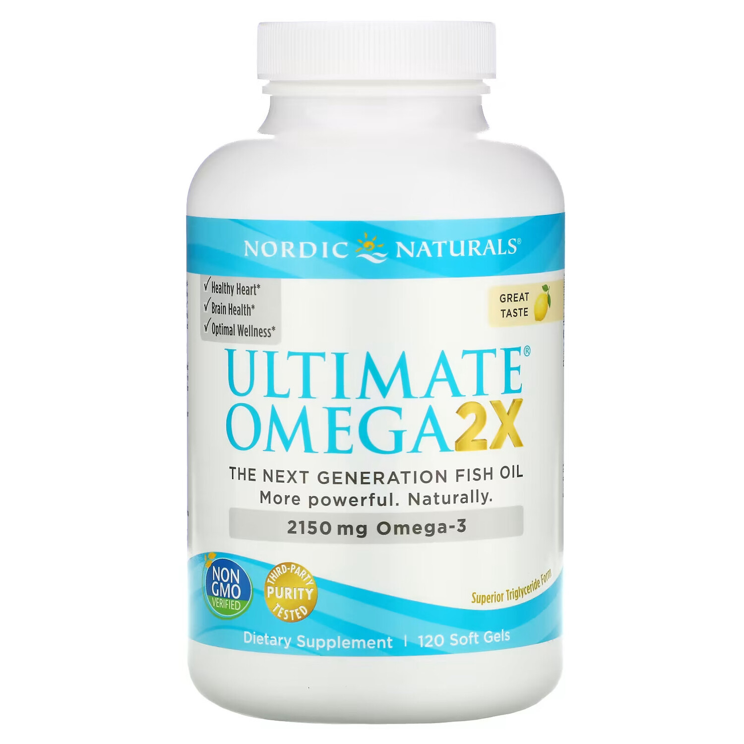 

Nordic Naturals, Ultimate Omega 2X, со вкусом лимона, 1075 мг, 120 капсул